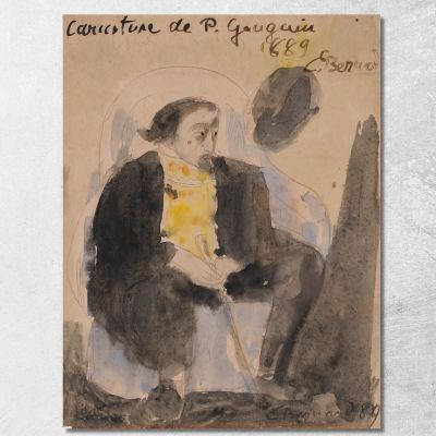 Caricature Of Paul Gauguin Emile Bernard ebr12 canvas print 