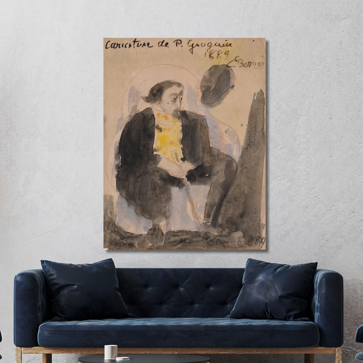 Caricature Of Paul Gauguin Emile Bernard ebr12 canvas print 