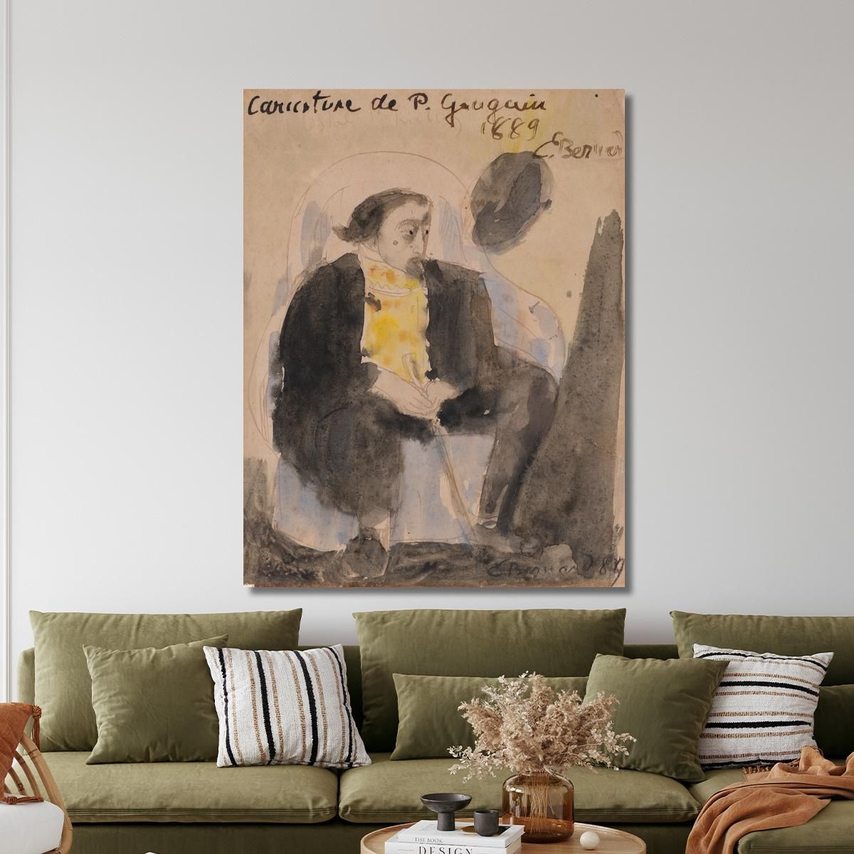 Caricature Of Paul Gauguin Emile Bernard ebr12 canvas print 