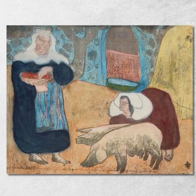 Femmes Au Porcs Women With Pigs Emile Bernard ebr16 canvas print 