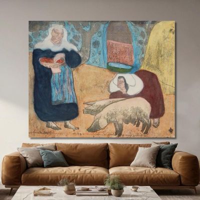 Femmes Au Porcs Women With Pigs Emile Bernard ebr16 canvas print 