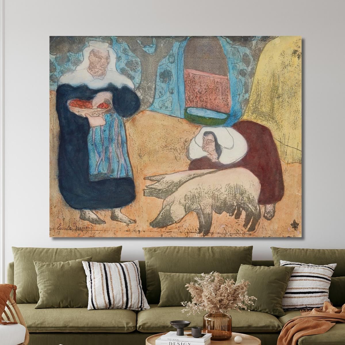 Femmes Au Porcs Women With Pigs Emile Bernard ebr16 canvas print 