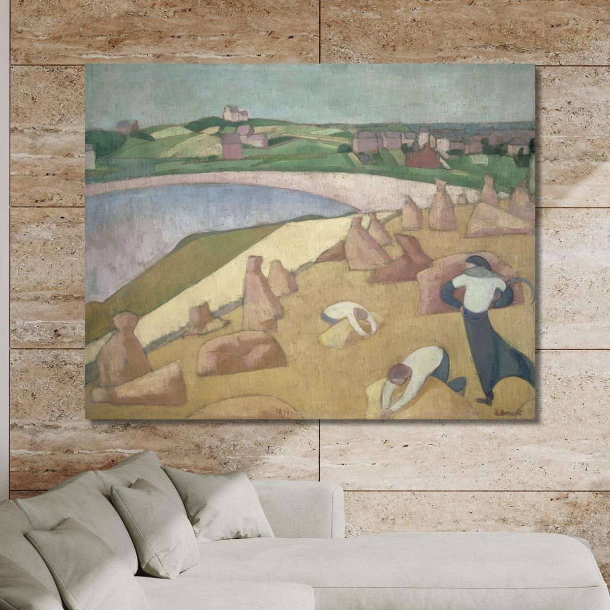 Harvest By The Sea Emile Bernard ebr18 canvas print 