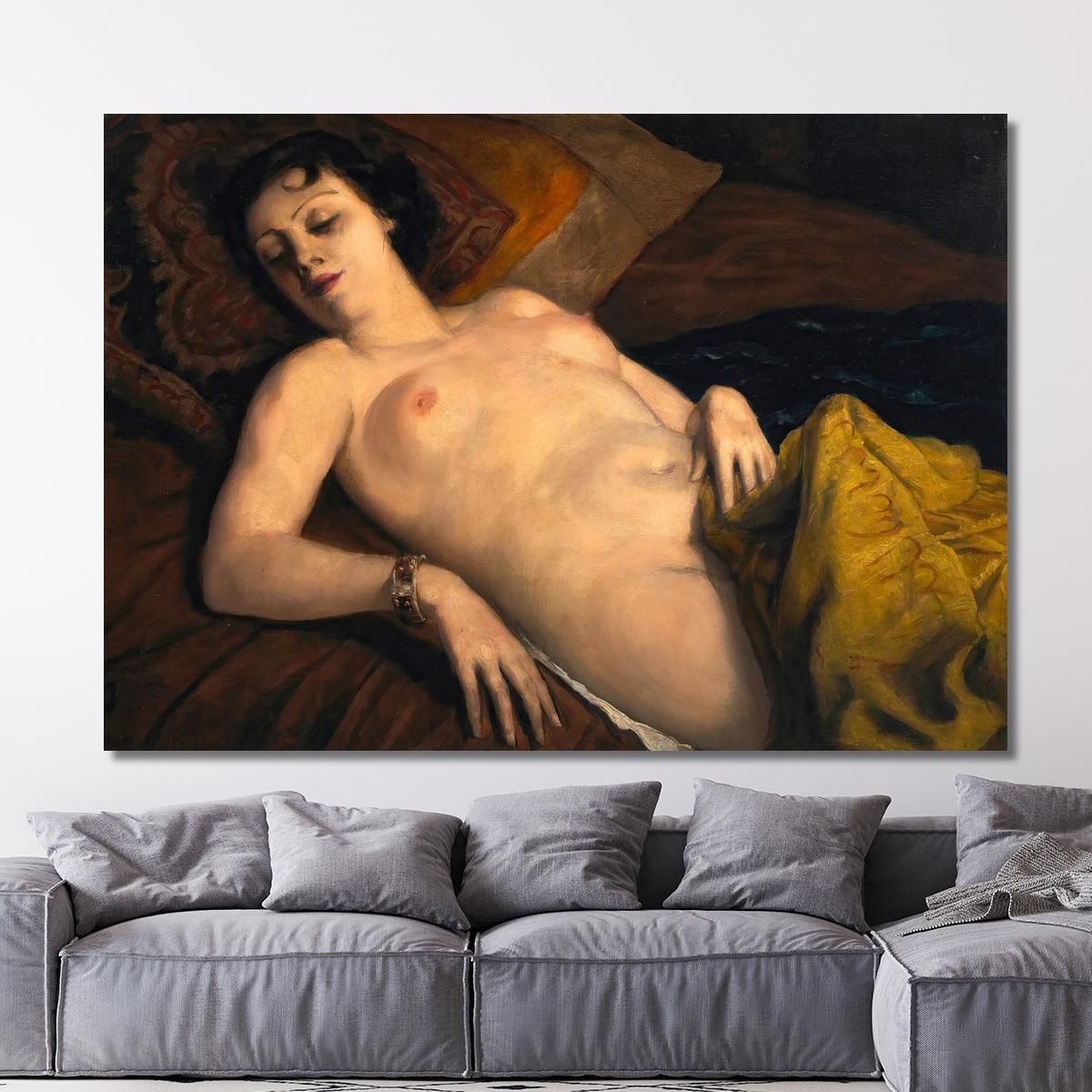 Nude Lying With Bracelet Emile Bernard ebr32 canvas print 