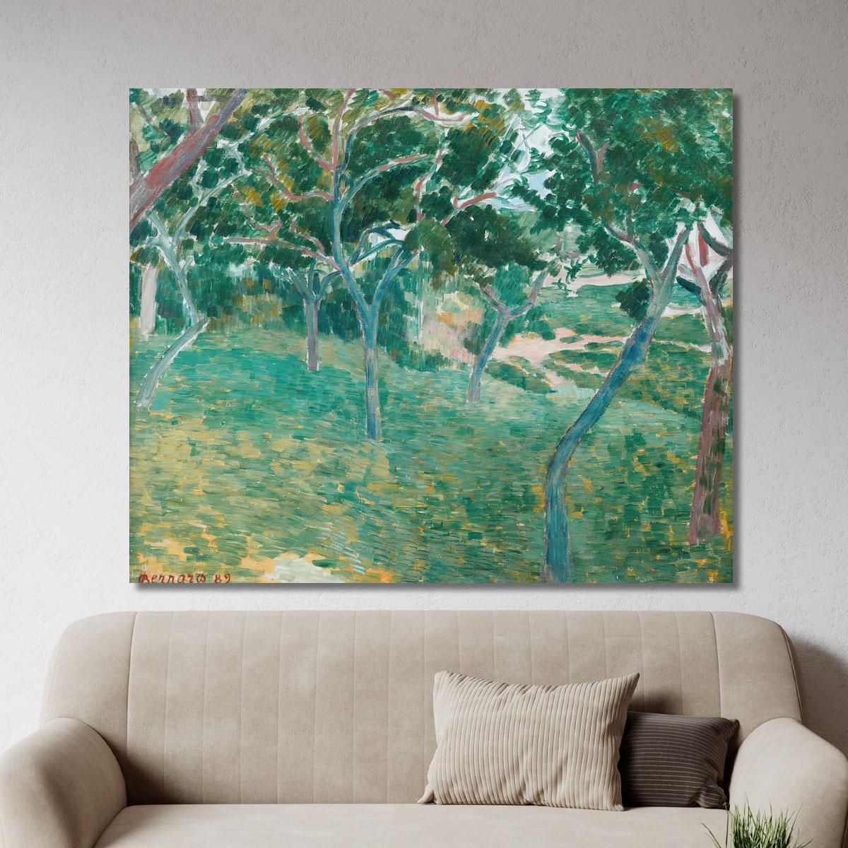 A Corner Of The Bois D’Amour In Pont Aven Emile Bernard ebr49 canvas print 
