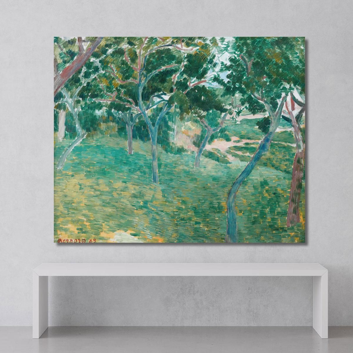 A Corner Of The Bois D’Amour In Pont Aven Emile Bernard ebr49 canvas print 