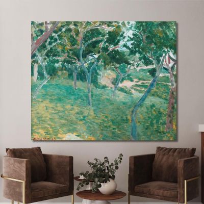 A Corner Of The Bois D’Amour In Pont Aven Emile Bernard ebr49 canvas print 
