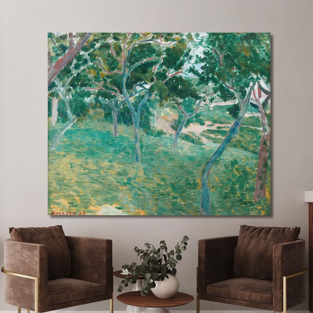 A Corner Of The Bois D’Amour In Pont Aven Emile Bernard ebr49 canvas print 