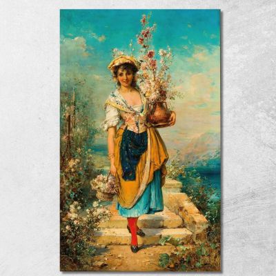 A Beautiful Flower Girl Hans Zatzka hzt1 canvas print 