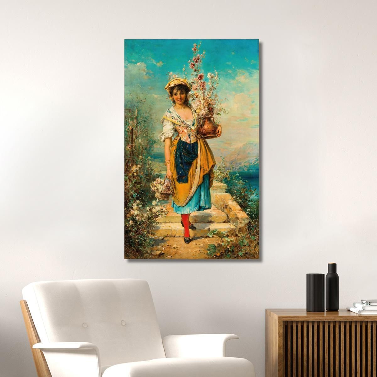 A Beautiful Flower Girl Hans Zatzka hzt1 canvas print 