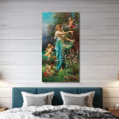 An Allegory Of Spring With Cupid Hans Zatzka hzt9 canvas print 