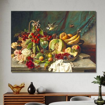 Fruit Still Life Hans Zatzka hzt22 canvas print 