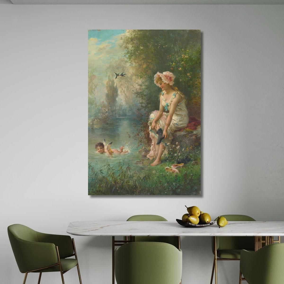 Love By The River'S Edge Hans Zatzka hzt31 canvas print 