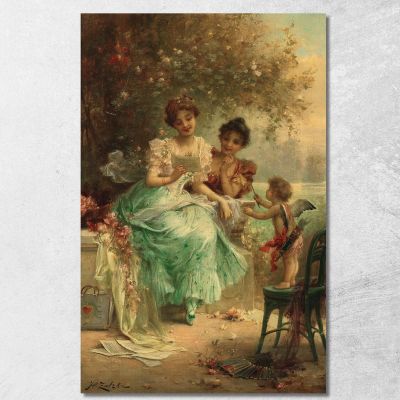 The Love Letter Hans Zatzka hzt48 canvas print 