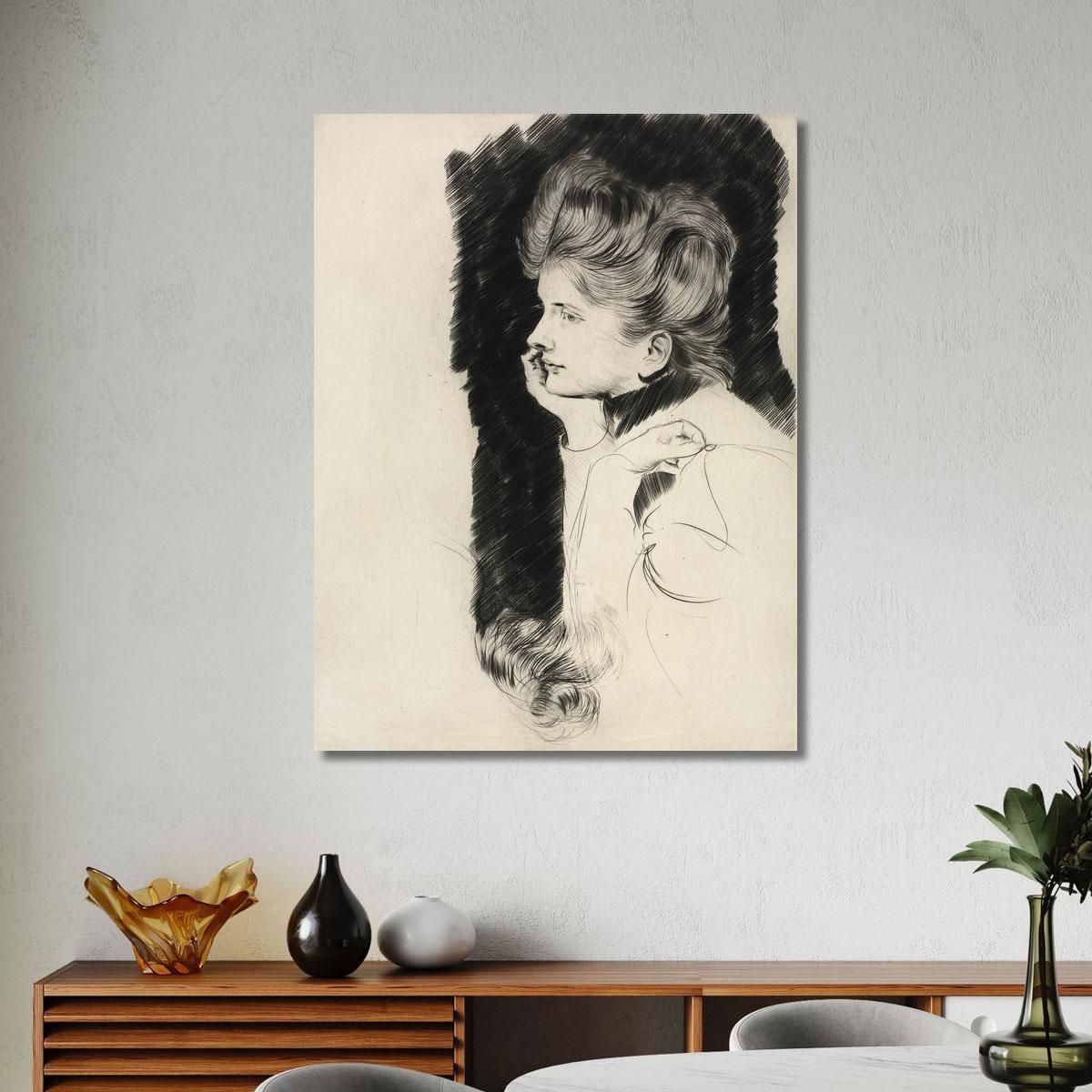 Head Of A Woman Paul César Helleu pch11 canvas print 