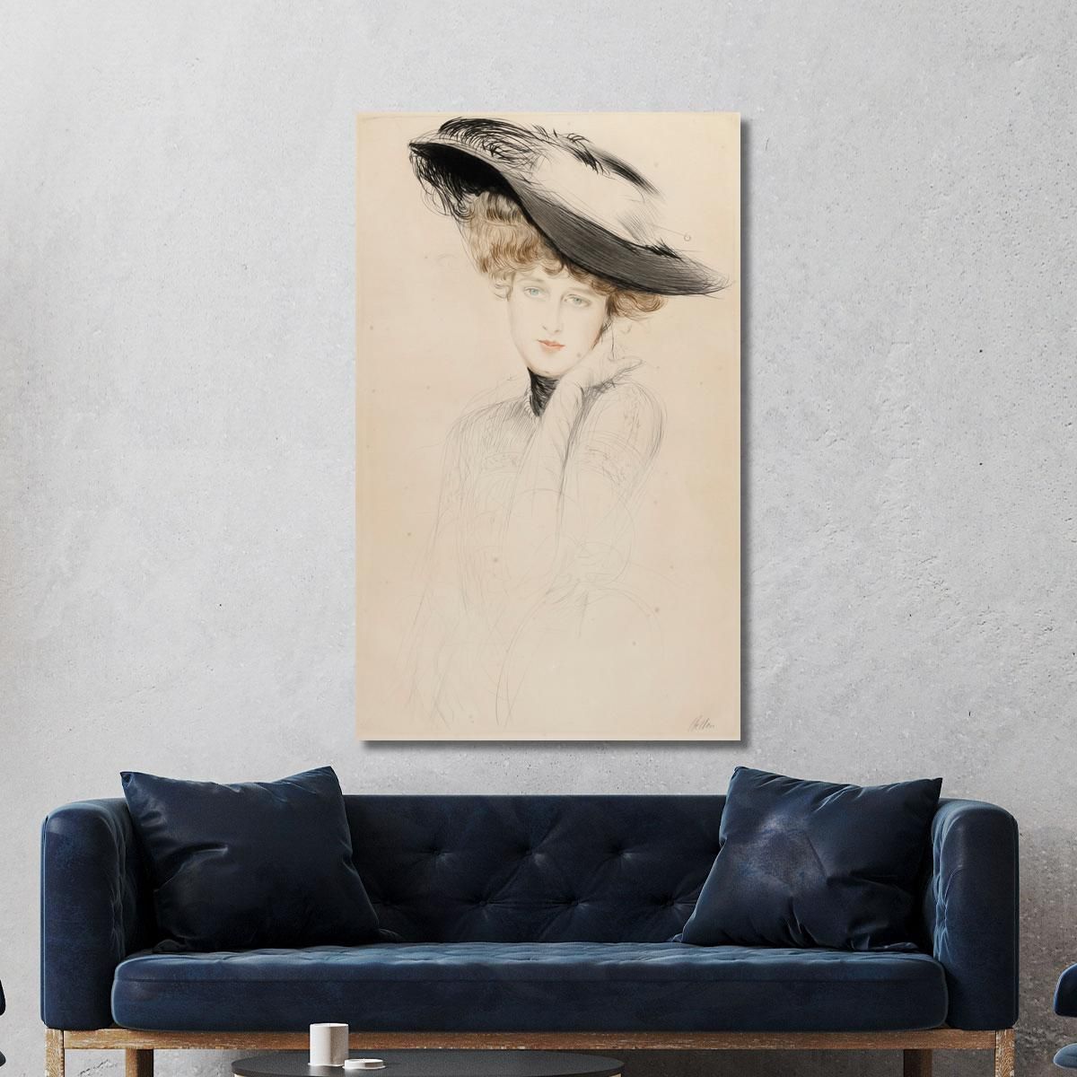 Portrait Of A Woman With A Hat Paul César Helleu pch35 canvas print 