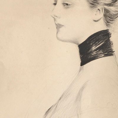 Portrait Of A Woman With A Black Choker Paul César Helleu pch36 canvas print