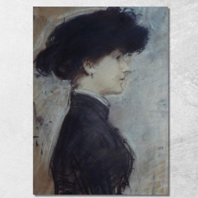 Portrait Of A Woman In Profile Paul César Helleu pch37 canvas print 