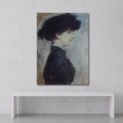 Portrait Of A Woman In Profile Paul César Helleu pch37 canvas print 