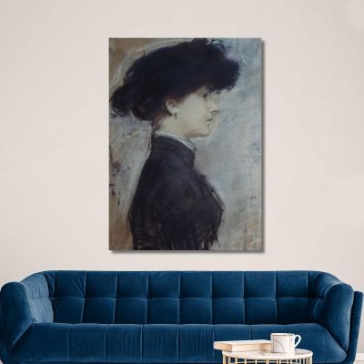 Portrait Of A Woman In Profile Paul César Helleu pch37 canvas print 