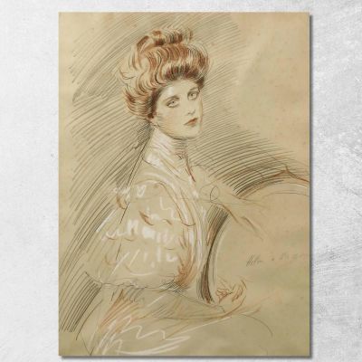 Portrait Of A Woman Paul César Helleu pch38 canvas print 