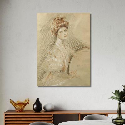 Portrait Of A Woman Paul César Helleu pch38 canvas print 