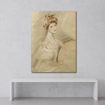 Portrait Of A Woman Paul César Helleu pch38 canvas print 