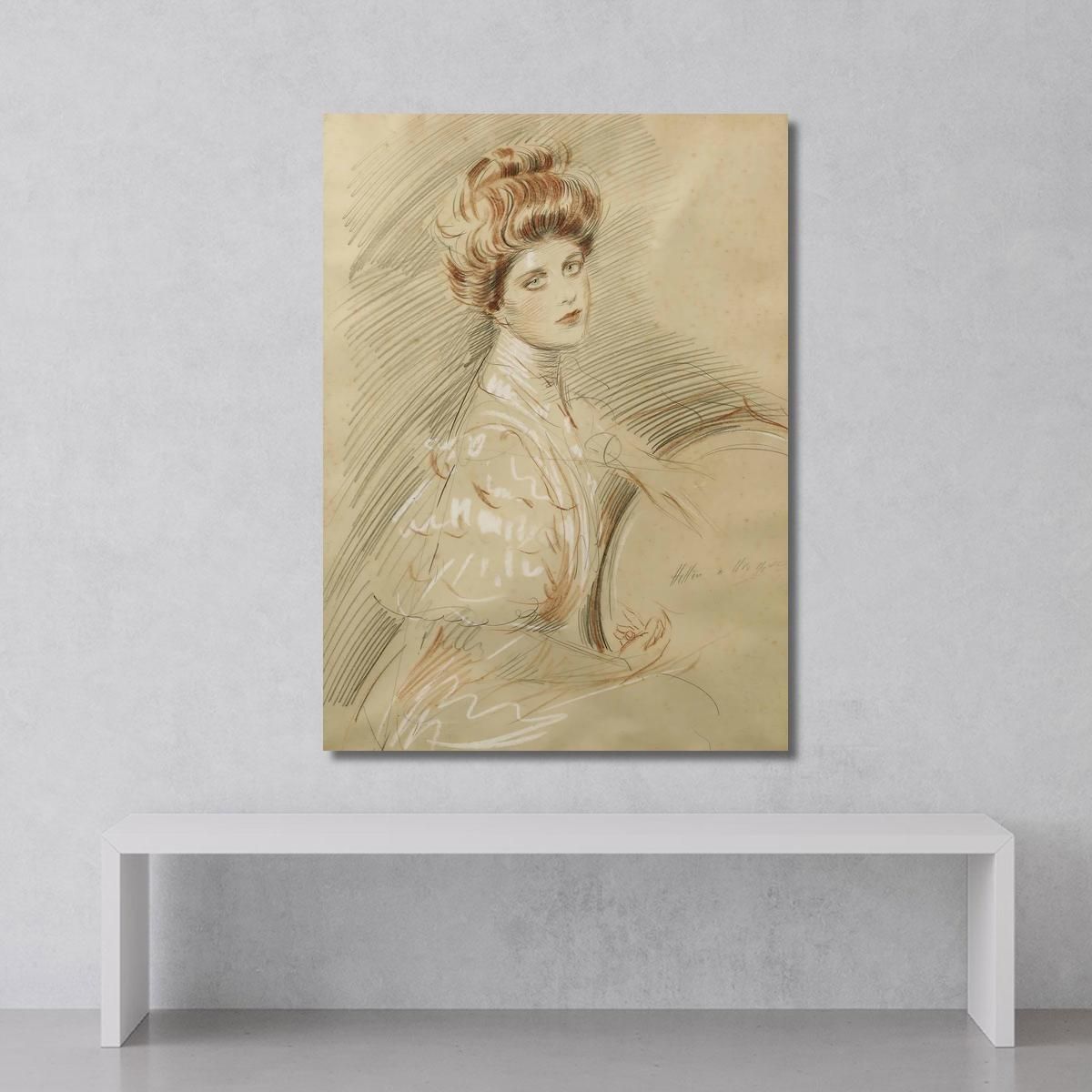 Portrait Of A Woman Paul César Helleu pch38 canvas print 