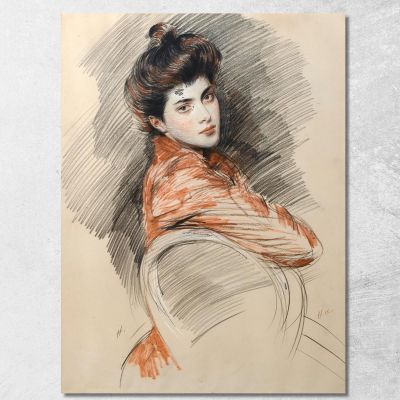 Portrait Of Elisabeth Van Biema Paul César Helleu pch46 canvas print 