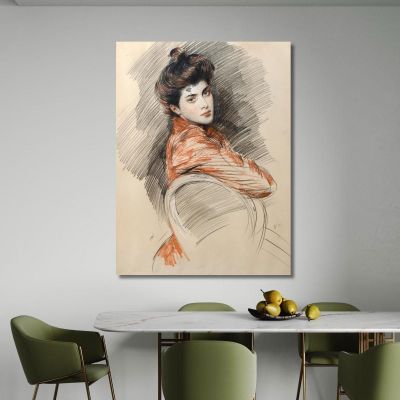 Portrait Of Elisabeth Van Biema Paul César Helleu pch46 canvas print 