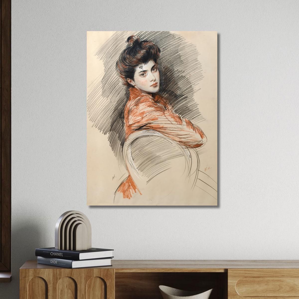 Portrait Of Elisabeth Van Biema Paul César Helleu pch46 canvas print 