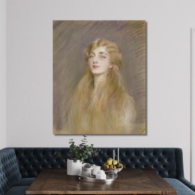 Portrait Of Miss Blanche De Pas Paul César Helleu pch49 canvas print 