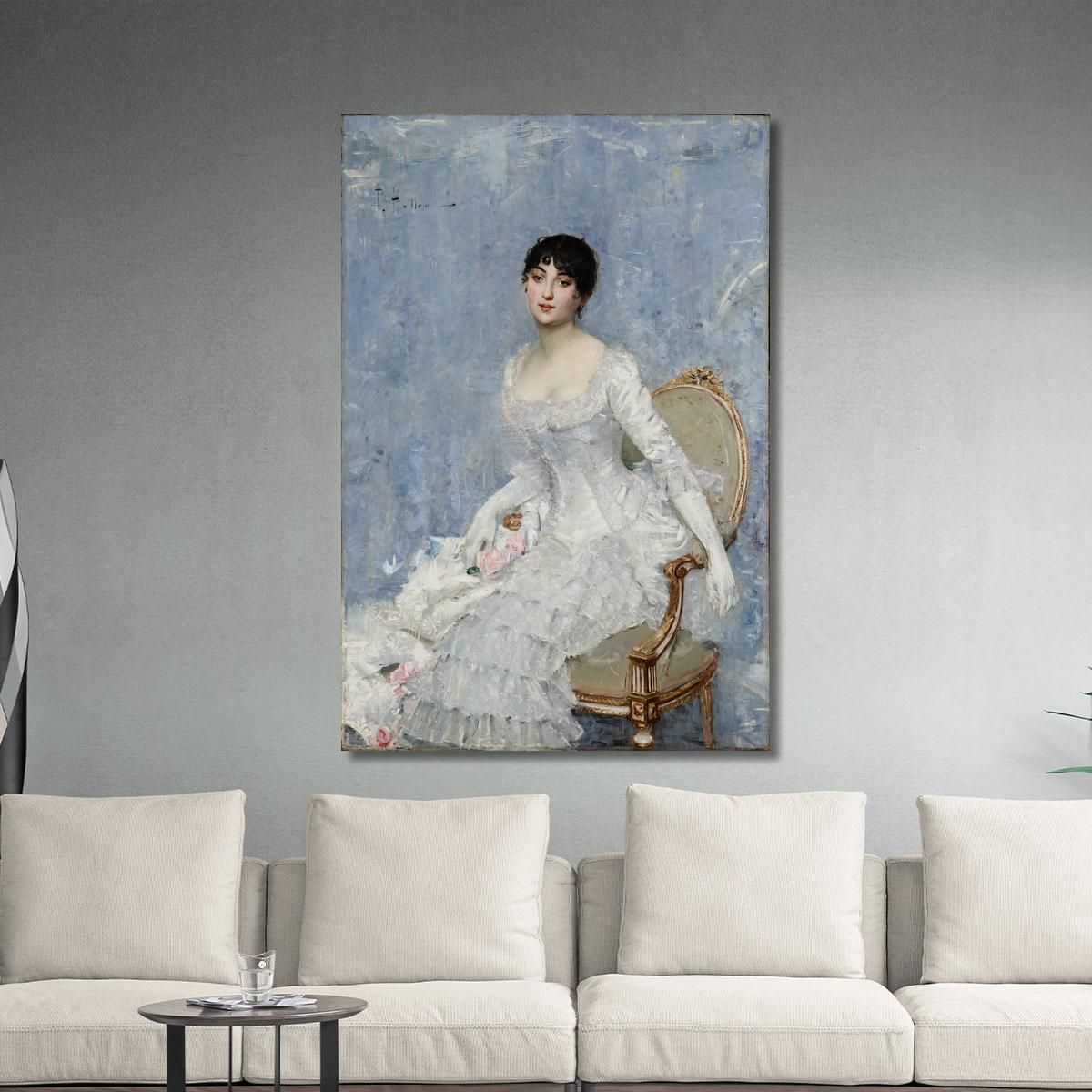 Young Lady In White Paul César Helleu pch58 canvas print 