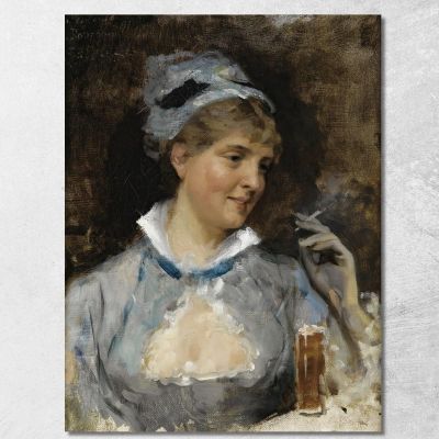At The Bar Albert Edelfelt aed5 canvas print 