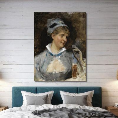 At The Bar Albert Edelfelt aed5 canvas print 