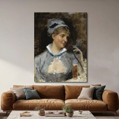 At The Bar Albert Edelfelt aed5 canvas print 