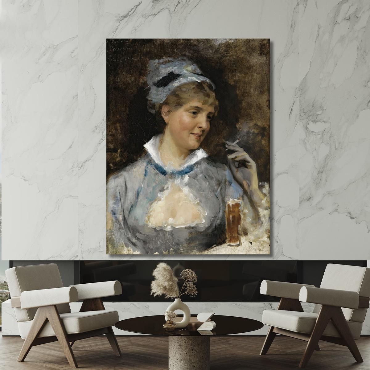 At The Bar Albert Edelfelt aed5 canvas print 