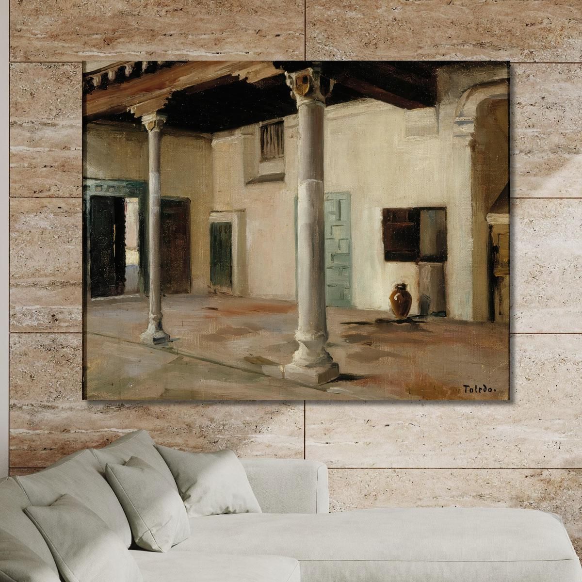 Courtyard In Toledo Albert Edelfelt aed17 canvas print 