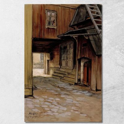 House In Porvoo Albert Edelfelt aed37 canvas print 