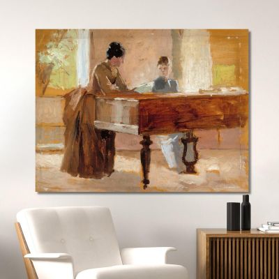 In The Drawing Room At Haikko Study For An Old Tune Albert Edelfelt aed39 canvas print 