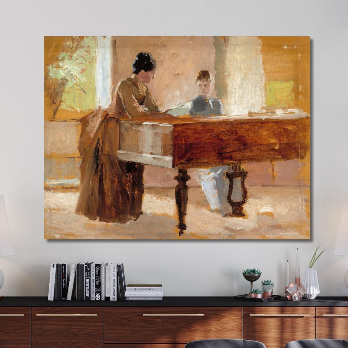 In The Drawing Room At Haikko Study For An Old Tune Albert Edelfelt aed39 canvas print 