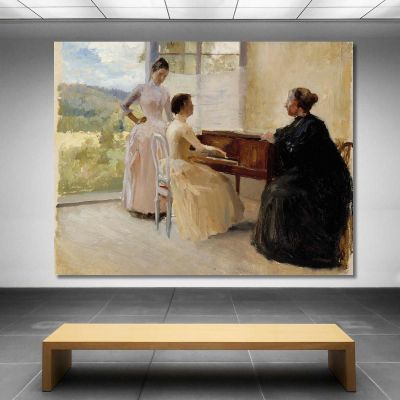 In The Drawing Room At Haikko Study Albert Edelfelt aed40 canvas print 