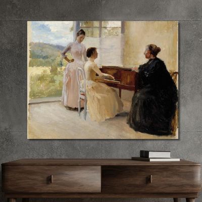 In The Drawing Room At Haikko Study Albert Edelfelt aed40 canvas print 