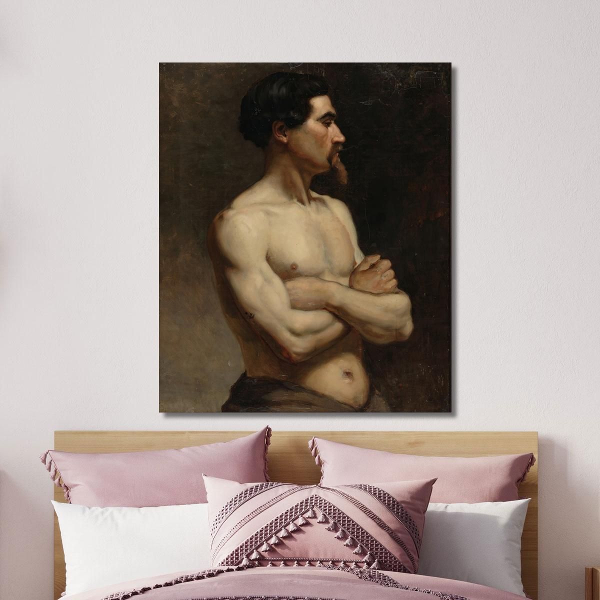 Male Model Academy Study 2 Albert Edelfelt aed55 canvas print 