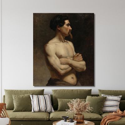 Male Model Academy Study 2 Albert Edelfelt aed55 canvas print 