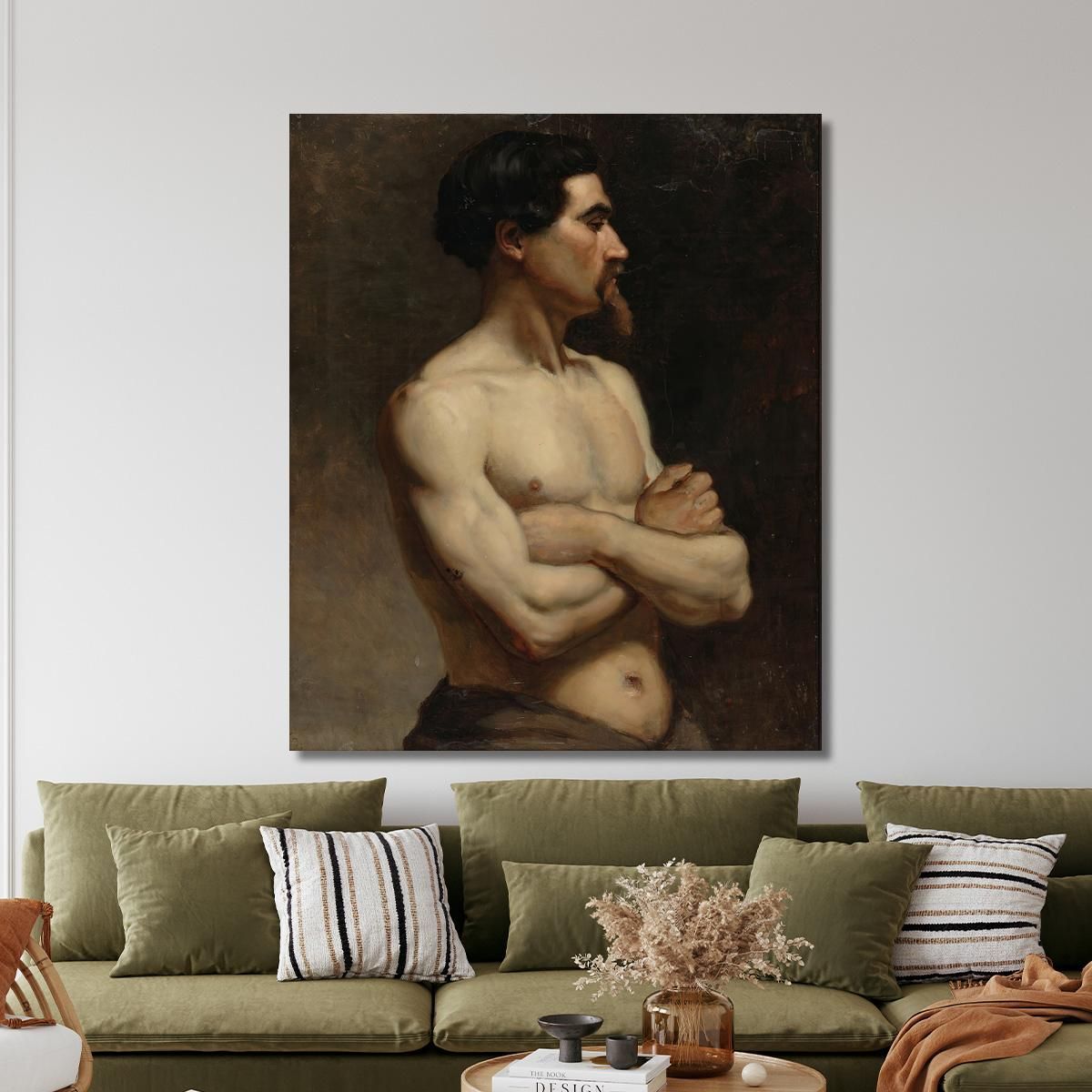 Male Model Academy Study 2 Albert Edelfelt aed55 canvas print 