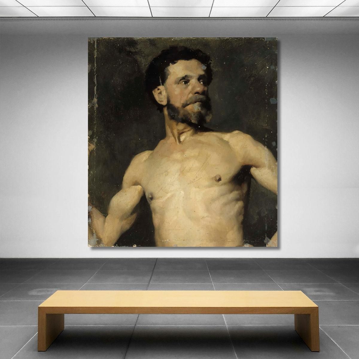 Male Model Study 2 Albert Edelfelt aed58 canvas print 