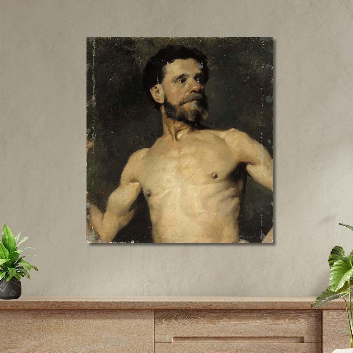 Male Model Study 2 Albert Edelfelt aed58 canvas print 