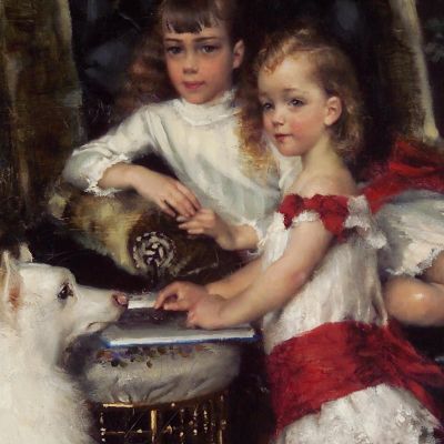 Michael And Xenia Children Of The Emperor Alexander Iii Albert Edelfelt aed63 canvas print