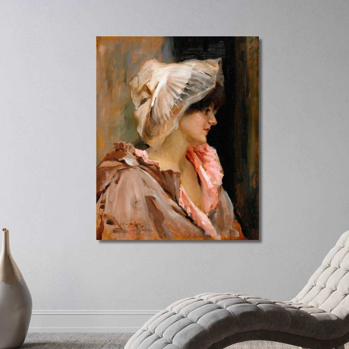 Parisian Lady In A Peignoir Albert Edelfelt aed72 canvas print 